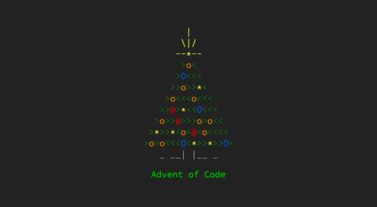 ASCII art of a Christmas tree