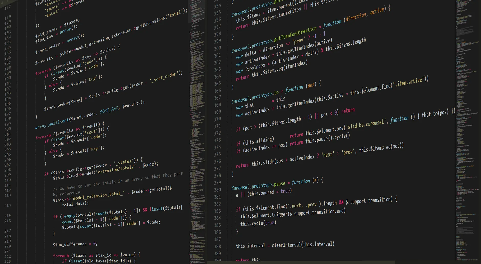 Representation of some Javascript code without any relationship to the actual code inside this blogpost