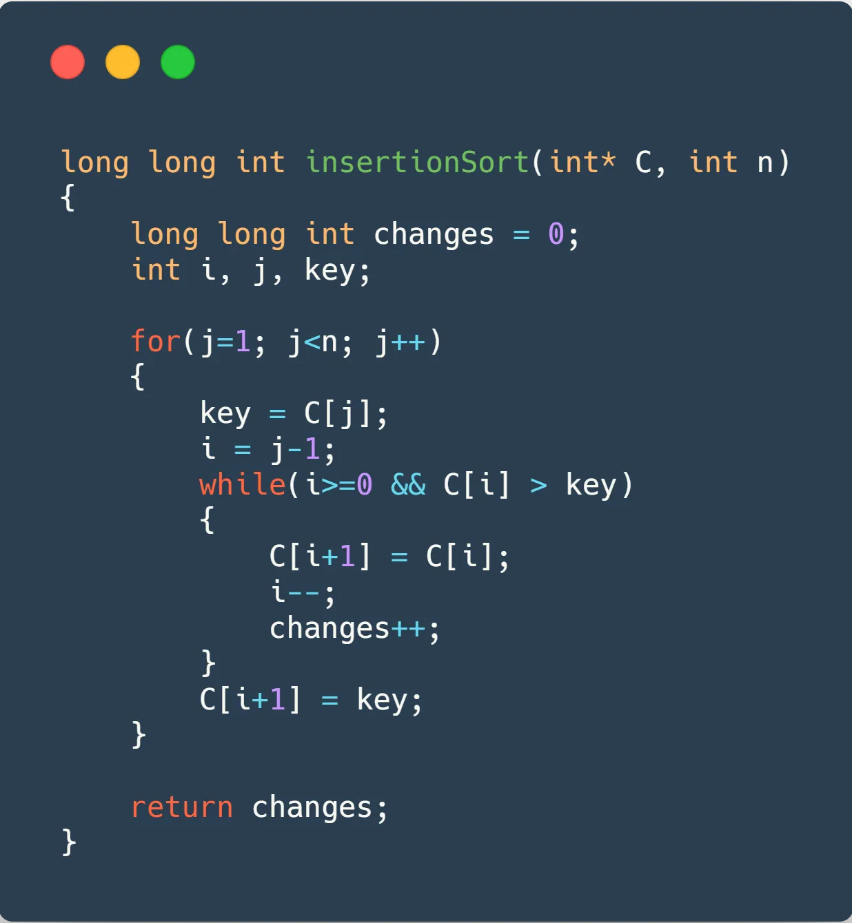 InsertionSortCode