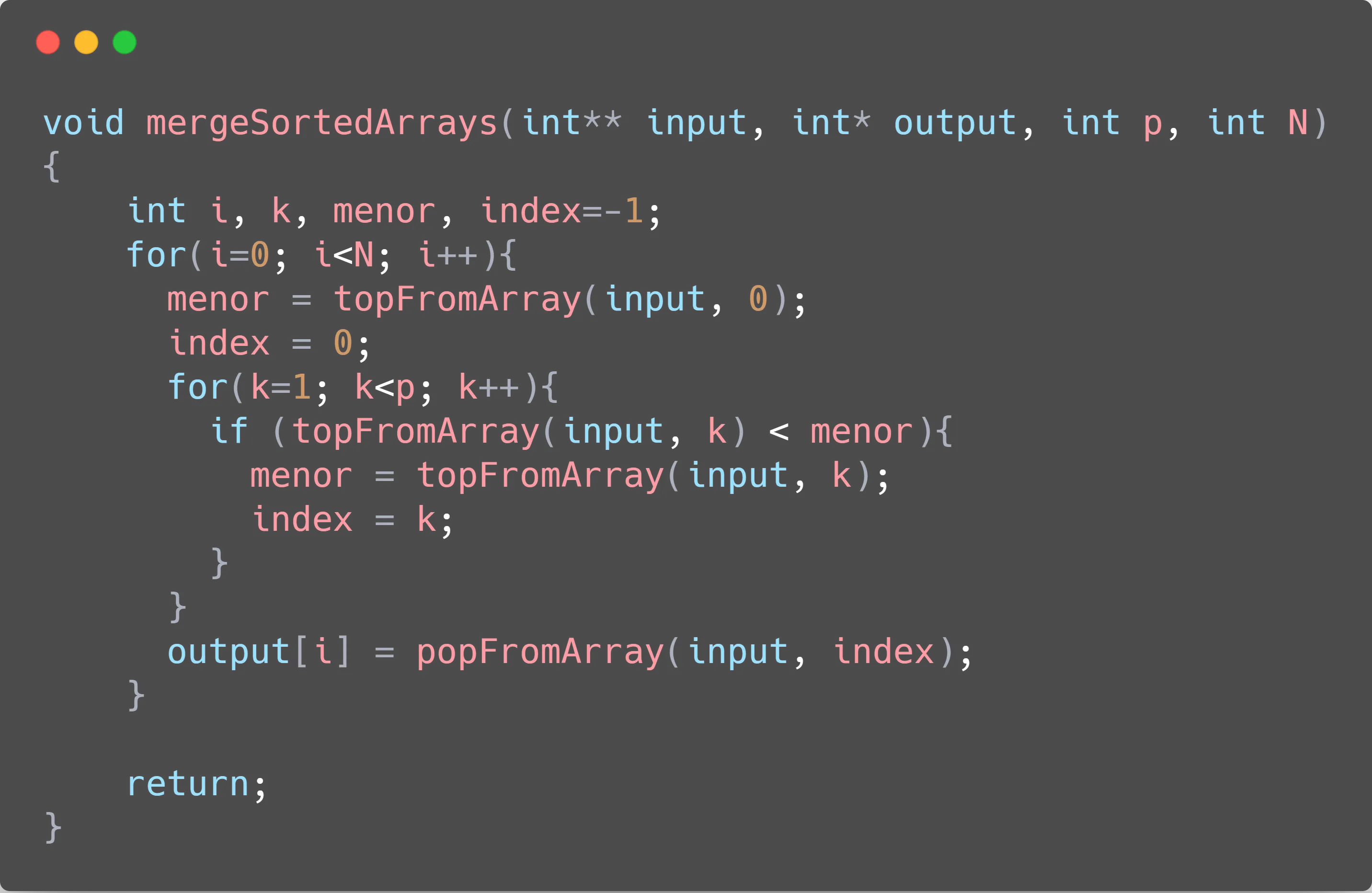 MergeSortedArraysCode