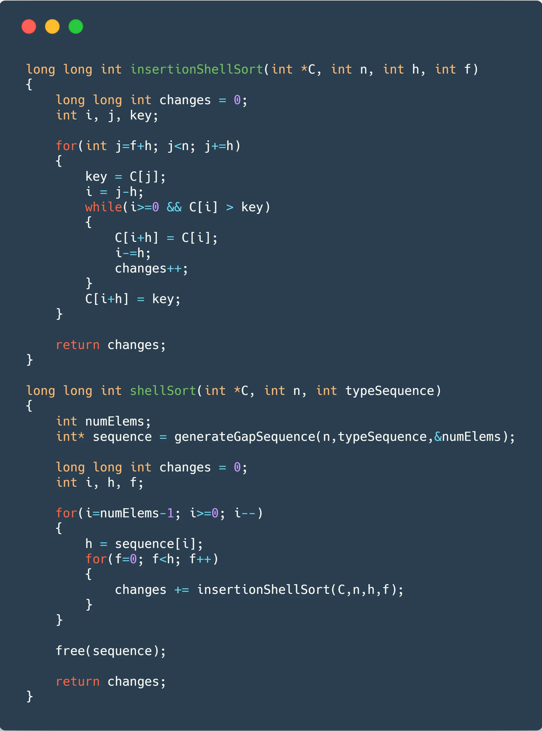 ShellSortCode